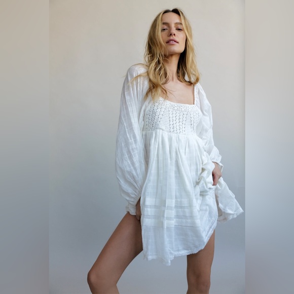 Free People Ari Mini Dress White - Picture 1 of 9